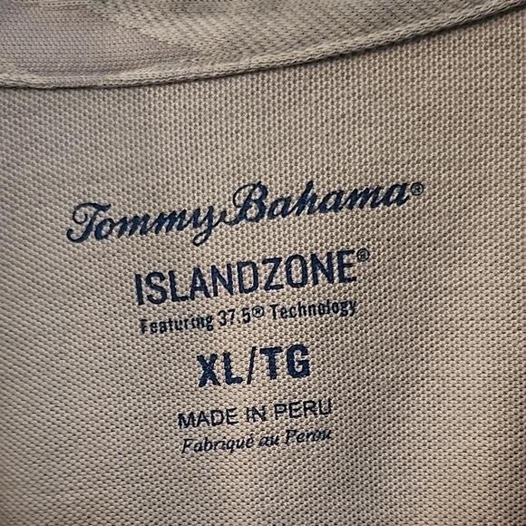 Tommy Bahama Leaf Pattern Polo in Gray - Picture 3 of 6